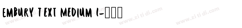 Embury Text Medium I字体转换
